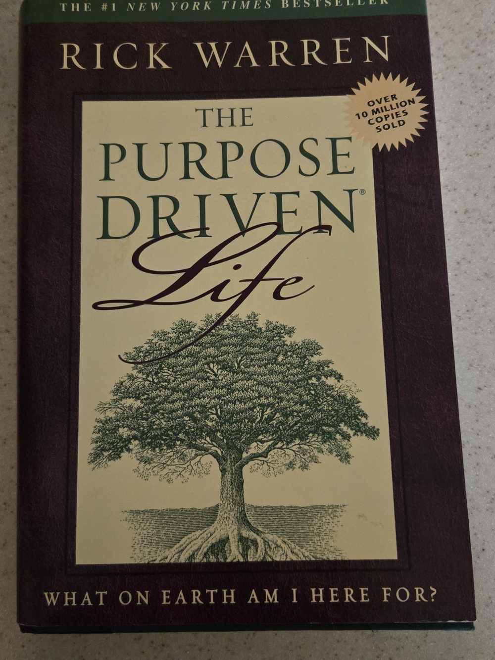 Rick Warren "The Purpose Driven Life" - Cream & Dark Brown Hard Copy #620